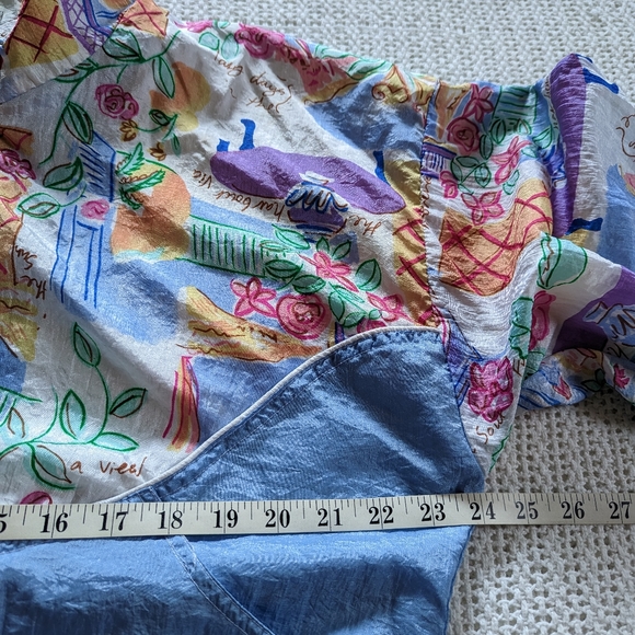 VTG 90s Active Exposure European Pattern Windbreaker Jacket Women's Medium - Picture 5 of 8